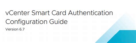 vcenter 6.7 smart card auth|vmware horizon smart card authentication.